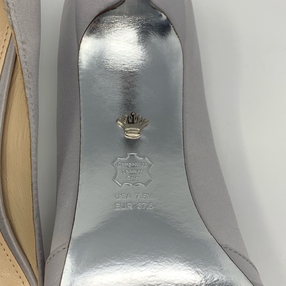 Nina Chezare Satin Peep Toe Pumps - Picture 3 of 7